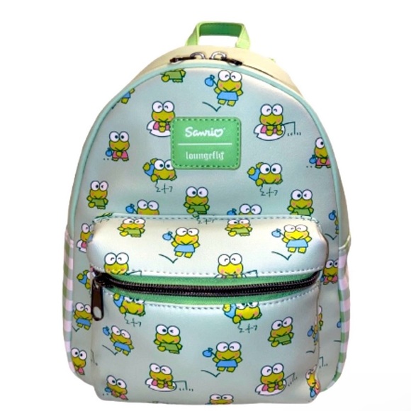 Loungefly Kids Frog Print Backpack - Light Green